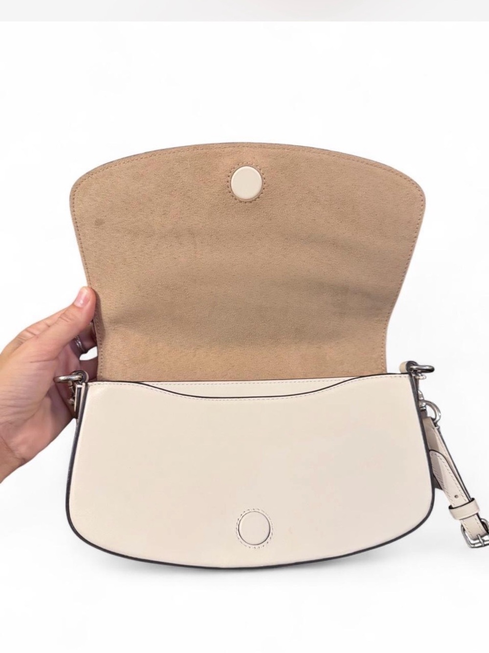 Coach Andrea Shoulder Bag (Style CT76B) in Chalk White - Picture 6 of 8